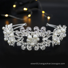 2019 wholesale Silver handmade wedding pearl hairband accessories women jewelry